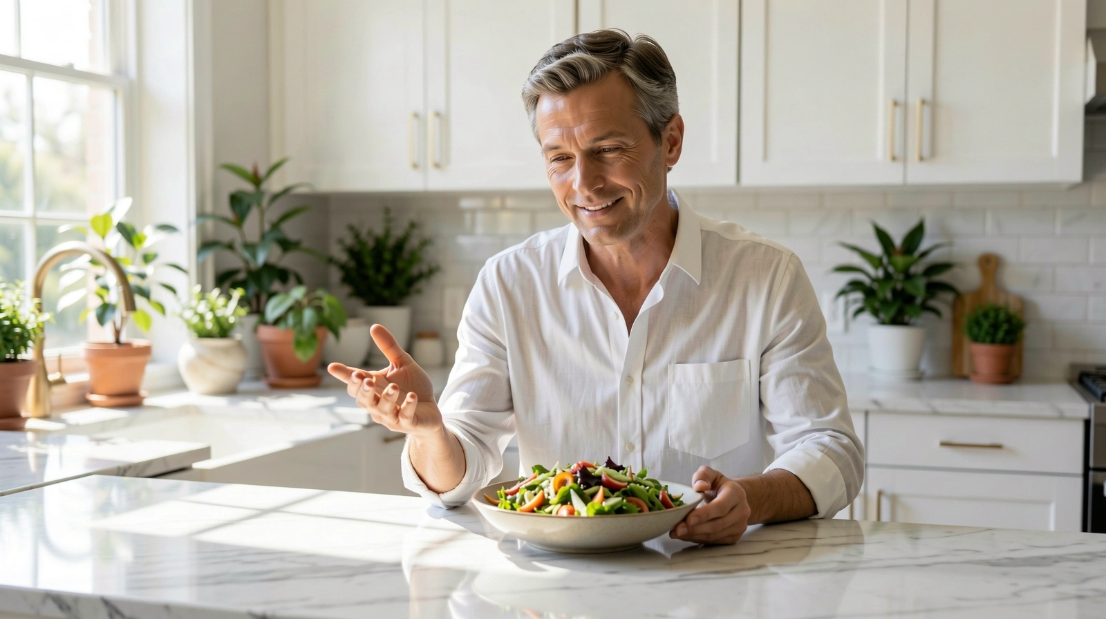 Natürliche Lichtstimmung in einer modernen Küche